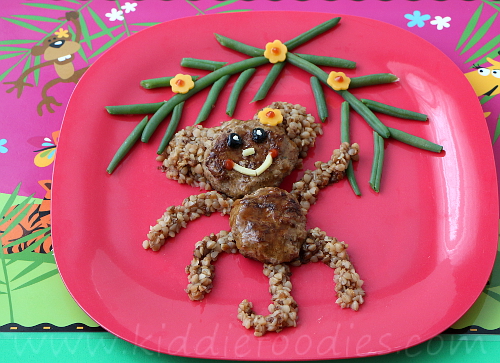 Monkey shaped meal for kids