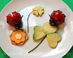 Tomato ladybugs snack for kids step3