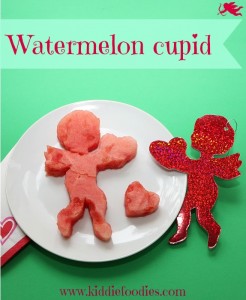 Watermelon cupid, cute St Valentine dessert idea #cupid, #valentinesideas, #dessert, #watermelon