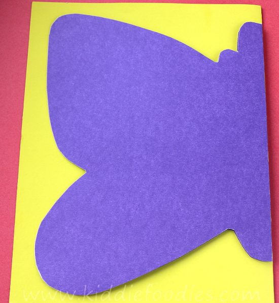How to make paper butterfly wings for kids step1