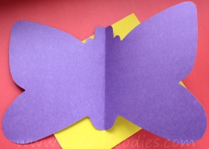How to make paper butterfly wings for kids step2