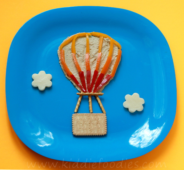 Hot air balloon snack for kids step1