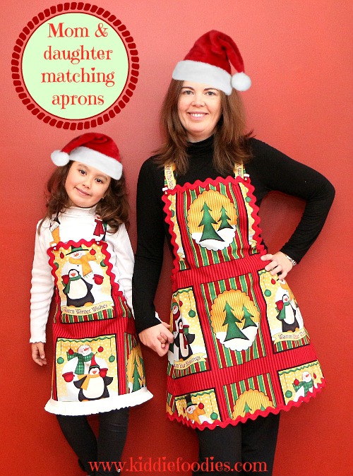 Easy to sew mom and daughter matching apron McCall'sM5720 girls title