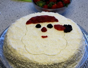 Santa Claus cake, Christmas cake decoration ideas step1