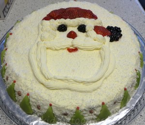 Santa Claus cake, Christmas cake decoration ideas step3