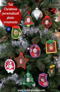 No sew felt Christmas personalized photo ornaments all2