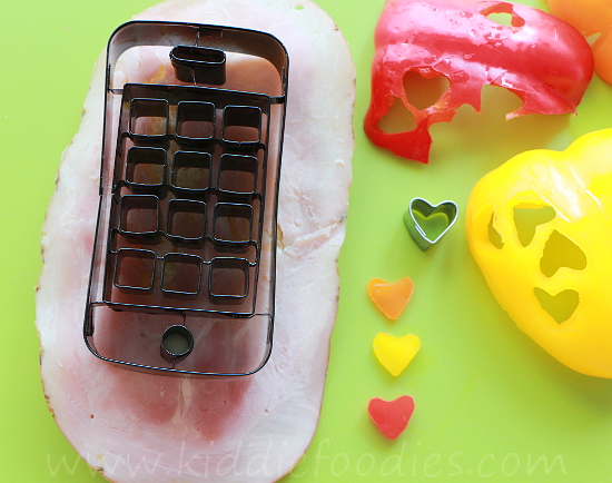 Call me Valentine, Iphone shaped sandwich, Valentine lunch idea for kids step1
