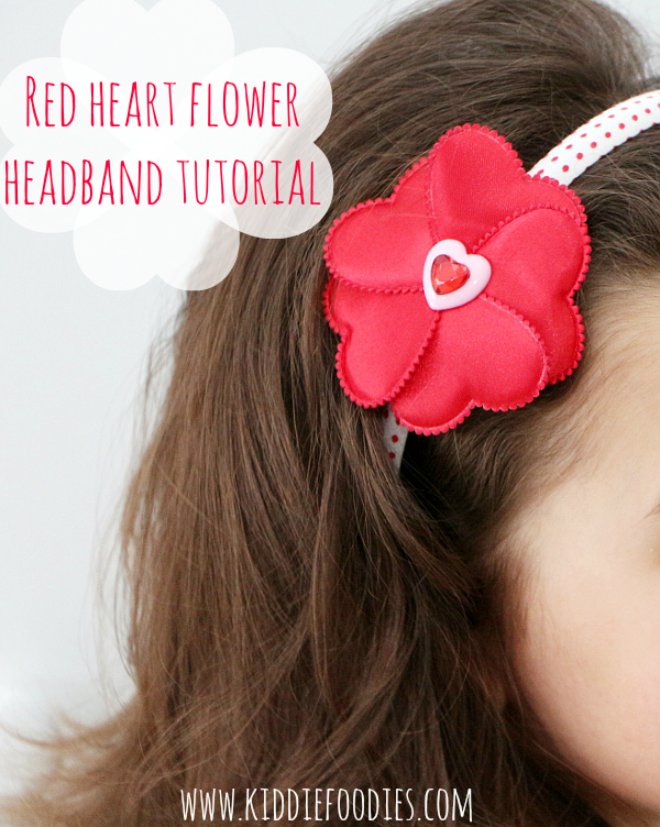 How to make red heart flower headband for st Valentine Day - tutorial #headband, #valentinesideas, #flowerheadband