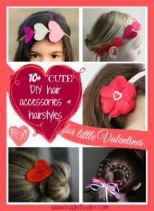 10+ cute DIY hair accessories & hairstyles for little Valentines, #hairaccessories, #hairstyles, #valentinesideas