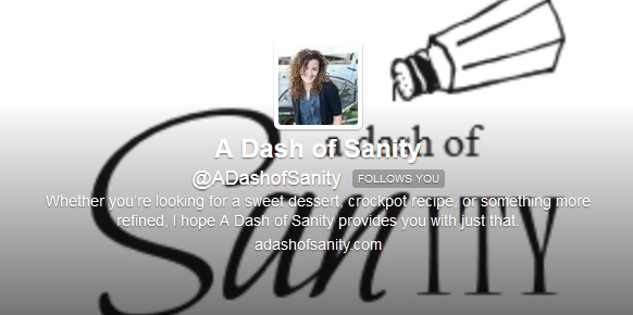 Foodies and Crafties Soiree Twitter blog hop featured blogger Sandra from A dash of Sanity