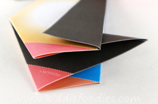 Simple origami for kids - how to make a paper penguin step4b
