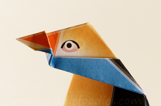 Simple origami for kids - how to make a paper penguin step5b