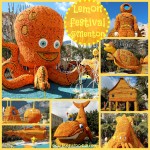 Lemon festival Menton 2014 - statues made of lemon and oranges