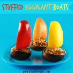 Stuffed eggplant boats
