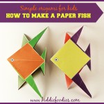 Simple origami for kids - how to make a paper fish tutorial #origami, #fish