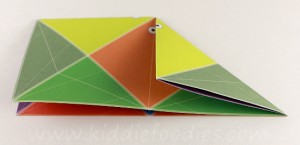 Simple origami for kids - how to make a paper fish tutorial step2a