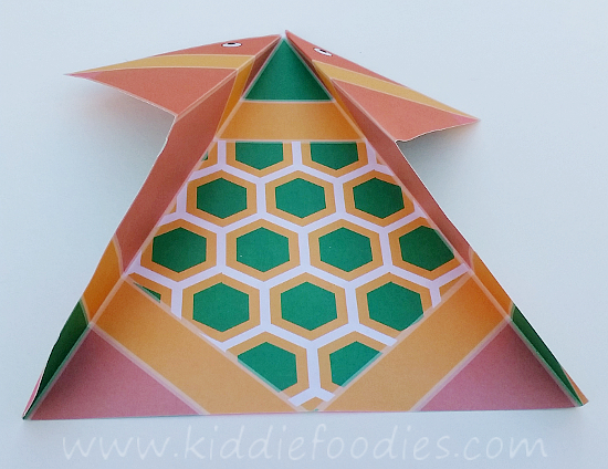Simple origami for kids - how to make a paper turtle tutorial step2