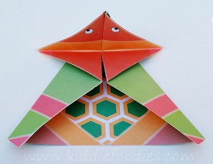 Simple origami for kids - how to make a paper turtle tutorial step3