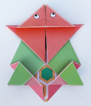Simple origami for kids - how to make a paper turtle - Kiddie Foodies