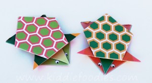 Simple origami for kids - how to make a paper turtle - Kiddie Foodies
